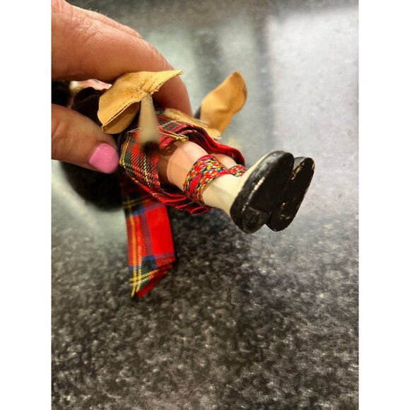 Vintage 1950's Scottish Drum Major Doll Carrying Ceremonial Mace 7" Full Costume - Picture 10 of 10